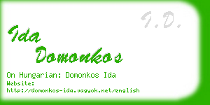 ida domonkos business card